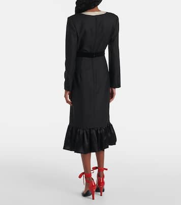 Robe midi en laine vierge à nœuds | Valentino
