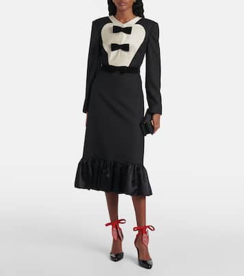 Robe midi en laine vierge à nœuds | Valentino