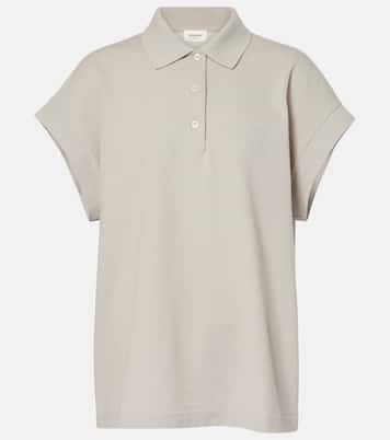 Polo Cassandre in piqué di misto cotone | Saint Laurent