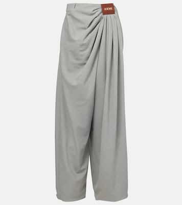 Weite Hose aus Wolle | Loewe