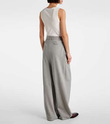 Weite Hose aus Wolle | Loewe