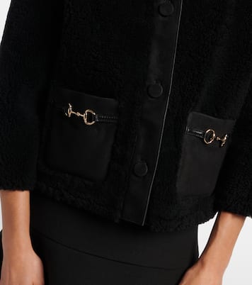 Cropped-Jacke Horsebit aus Shearling | Gucci