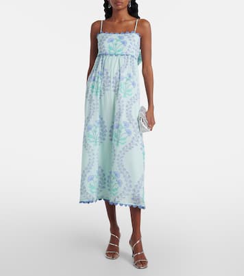 Abito midi in cotone con stampa floreale | Juliet Dunn