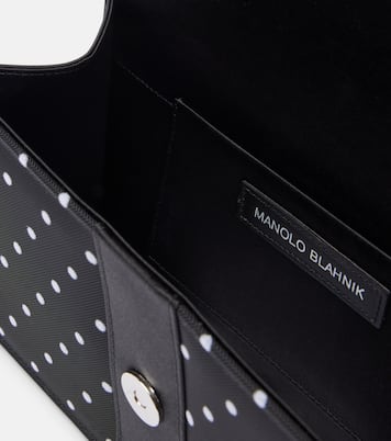 Capri embellished polka-dot satin clutch | Manolo Blahnik