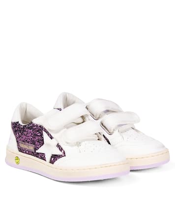 Sneakers Ball Star aus Leder mit Glitter | Golden Goose Kids