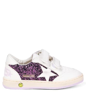 Sneakers Ball Star aus Leder mit Glitter | Golden Goose Kids