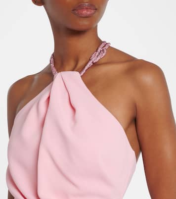 Vestido de fiesta Riva con cuello escote halter | Solace London