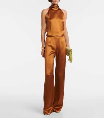 Sister Moon satin wide-leg pants | Galvan