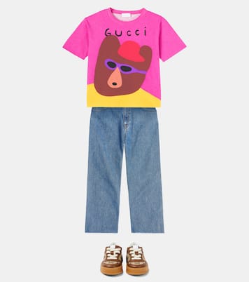 X Euan Roberts T-Shirt aus Baumwoll-Jersey | Gucci Kids