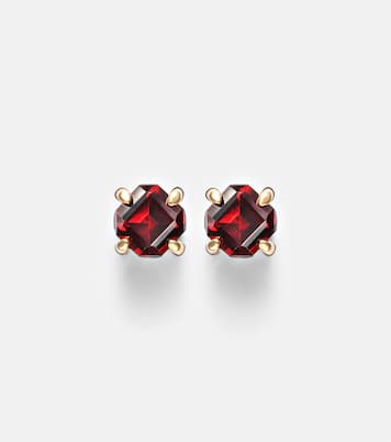 Ohrringe aus 10kt Gelbgold mit Granat | Stone and Strand
