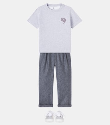 Virgin wool straight pants | Brunello Cucinelli Kids