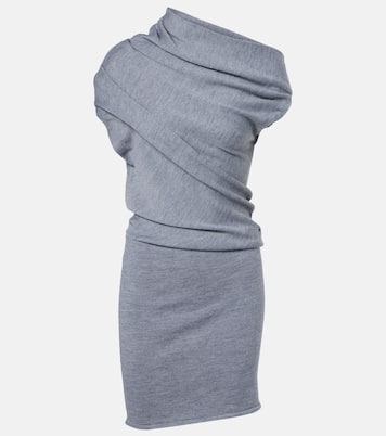 Mabel one-shoulder wool minidress | Staud