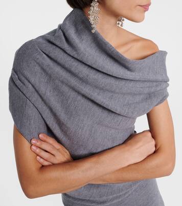 Mabel one-shoulder wool minidress | Staud
