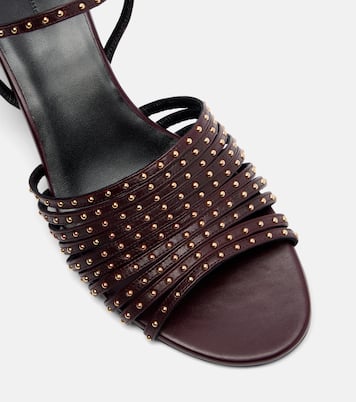 Sandali con zeppa Drew 35 in pelle con borchie | Khaite