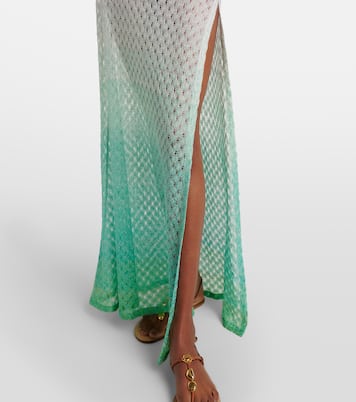 One-Shoulder-Maxikleid aus Häkelstrick | Missoni