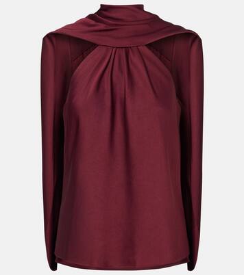 Scarlett caped satin top | Simkhai