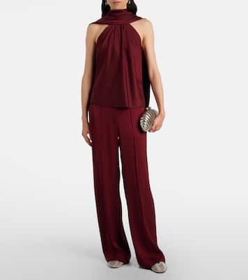 Scarlett caped satin top | Simkhai