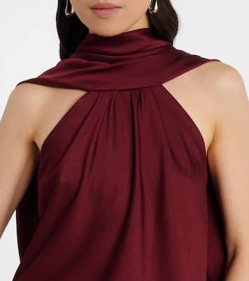 Scarlett caped satin top | Simkhai