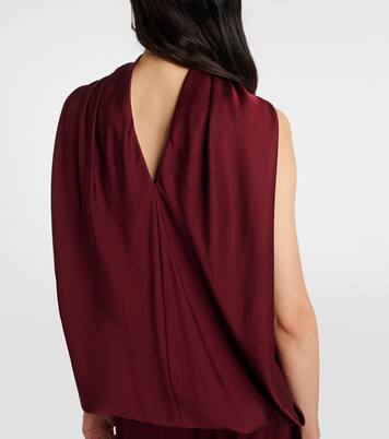 Scarlett caped satin top | Simkhai