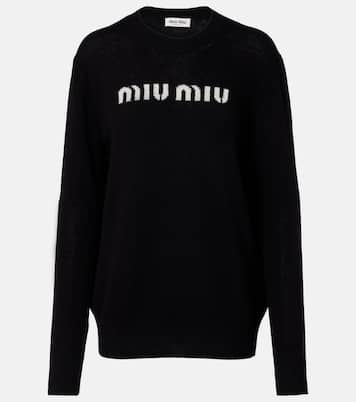 Logo wool and cashmere sweater | Miu Miu