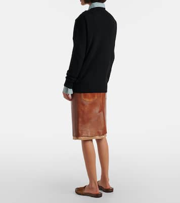 Logo wool and cashmere sweater | Miu Miu