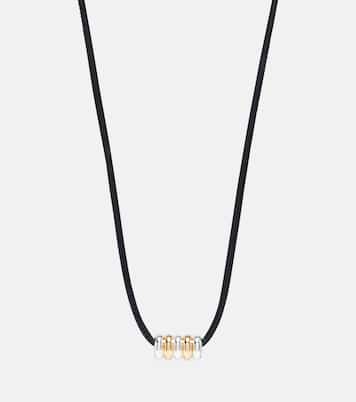 Hollyhock leather and sterling silver necklace | Déhanche