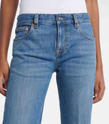 Jeans flared con efecto desgastado | Gucci