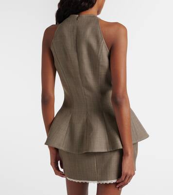 Top asimétrico de lana con péplum | Magda Butrym