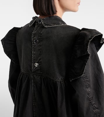 Ruffled cotton minidress | Ganni