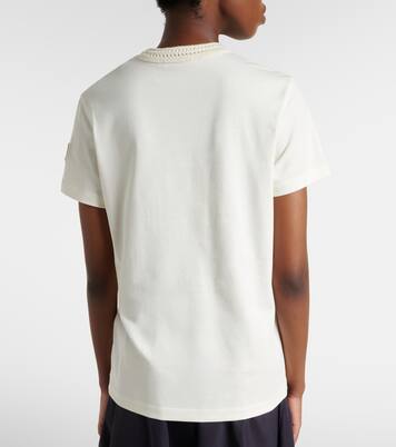 Crochet-trimmed cotton jersey T-shirt | Moncler