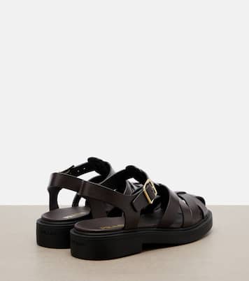 Leather fisherman sandals | Prada