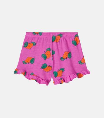 Printed ruffled cotton shorts | Bobo Choses