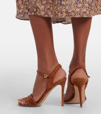 Suede and leather slingback sandals | Gianvito Rossi