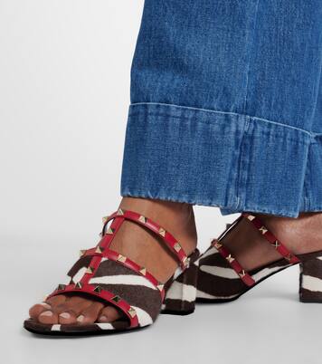 Escarpins Rockstud en cuir façon poulain | Valentino Garavani