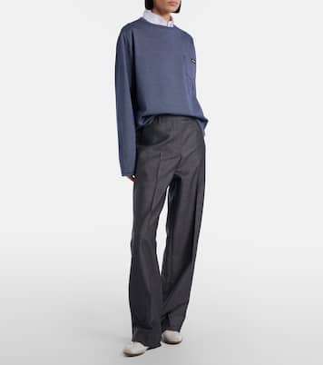 Cutout cotton poplin shirt | Miu Miu