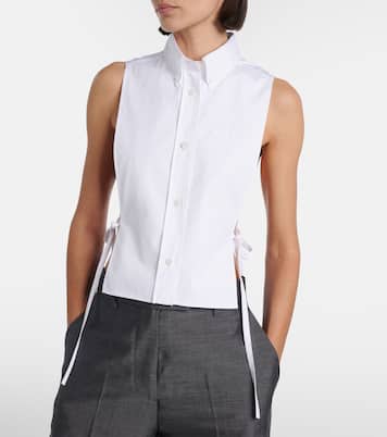 Cutout cotton poplin shirt | Miu Miu