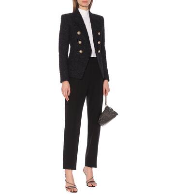 Wool high-rise tapered pants | Balmain