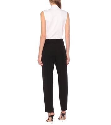 Wool high-rise tapered pants | Balmain