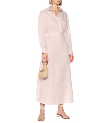 Porto linen maxi shirt dress | Asceno