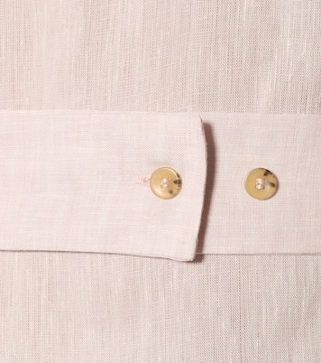 Porto linen maxi shirt dress | Asceno