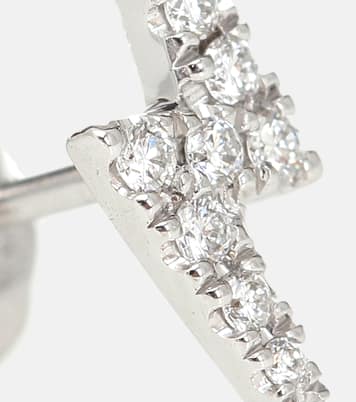 Lightning Bolt 14kt white gold single earring with diamonds | Maria Tash