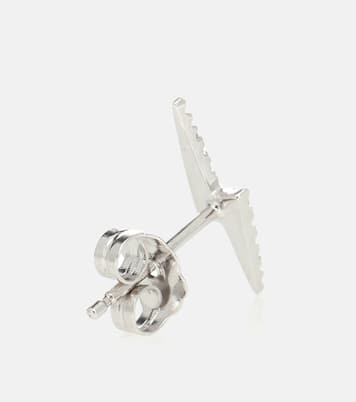 Lightning Bolt 14kt white gold single earring with diamonds | Maria Tash