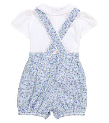 Bébé — Set combinaison courte et blouse en coton à fleurs | Rachel Riley