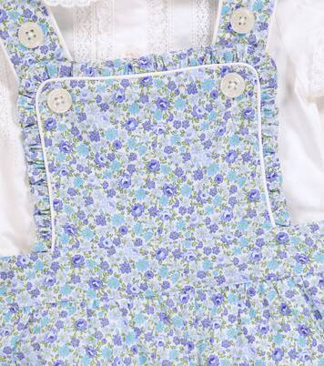 Bébé — Set combinaison courte et blouse en coton à fleurs | Rachel Riley