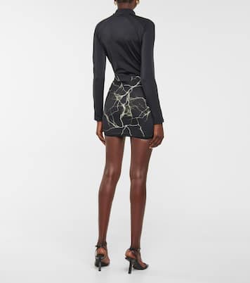 Minigonna in jersey stretch con stampa | Vetements