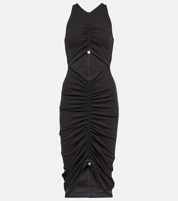 Drawstring cotton jersey midi dress | Dion Lee