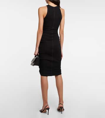 Drawstring cotton jersey midi dress | Dion Lee