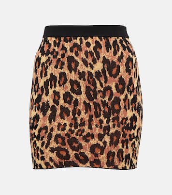 Minigonna Manette con stampa leopardata | Staud