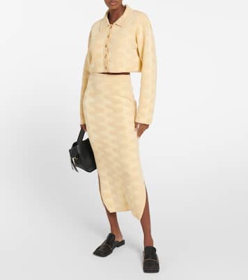 Bria jacquard cotton-blend midi skirt | Nanushka