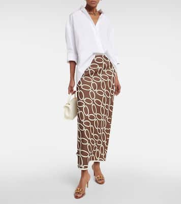 Chain-print maxi skirt | Valentino